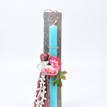 Λαμπάδα με θέμα  λουλούδι 7*45cm 