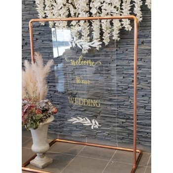 Board PlexiGlass ''Welcome to our Wedding''