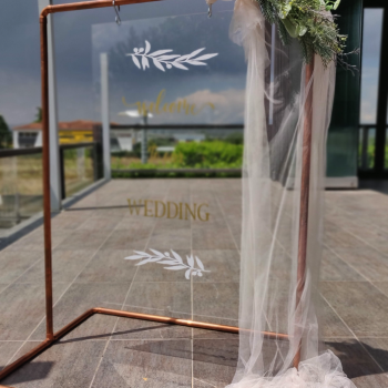 Board PlexiGlass ''Welcome to our Wedding''
