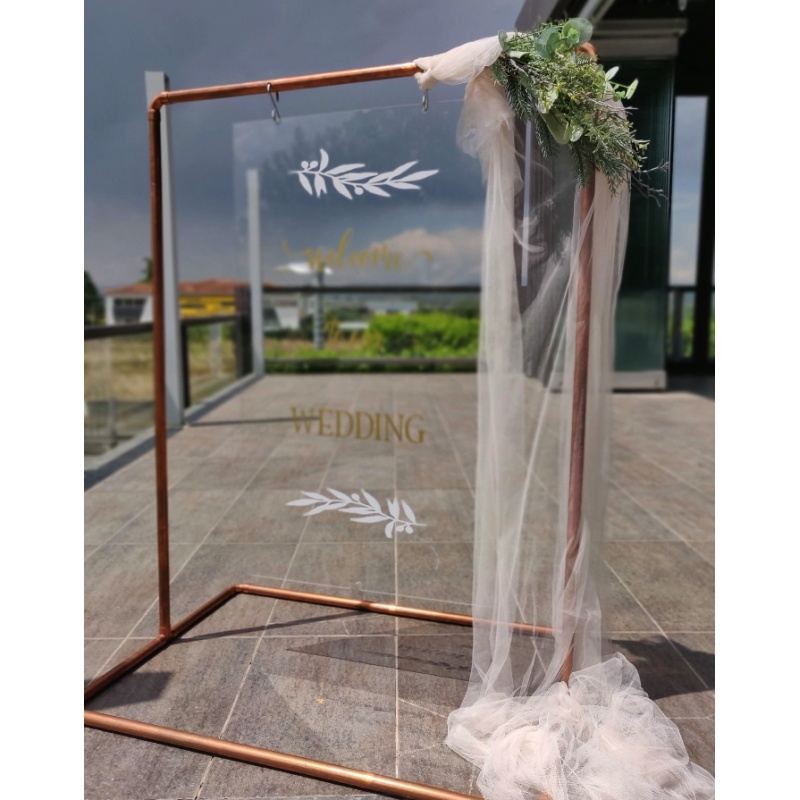 Πινακίδα PlexiGlass ''Welcome to our Wedding''