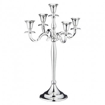 Chandelier 5 arms aluminium silver