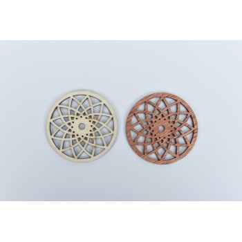 Ξύλινη στρόγγυλο lasercut Φ7cm