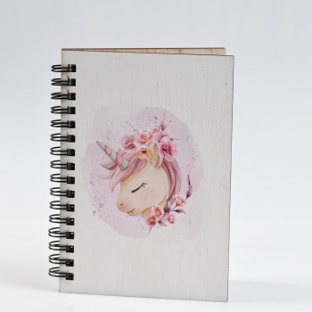 Μπομπονιέρα τετραδιάκι  τυπωμένο unicorn 15x11cm