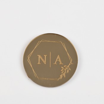 Plexiglass στοιχείο  με τυπωμένα μονογράμματα 5,5cm