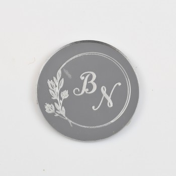 Plexiglass στοιχείο  με τυπωμένα μονογράμματα 5,5cm