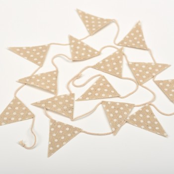 Σημαιάκια λινάτσα πουά 1,35 cm  9τμχ