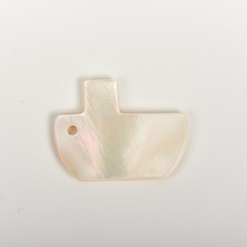Πέρλα λευκή σχέδιο καράβι 1.5*2cm 