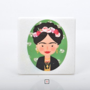 Marble printed Frida Kahlo 