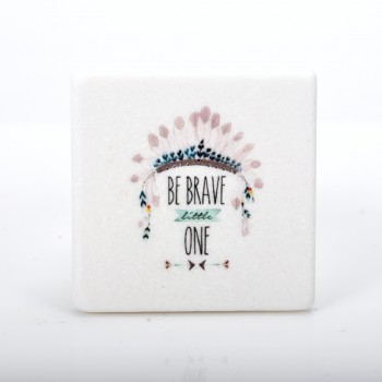 Marble printed  Boho ''Be Brave''