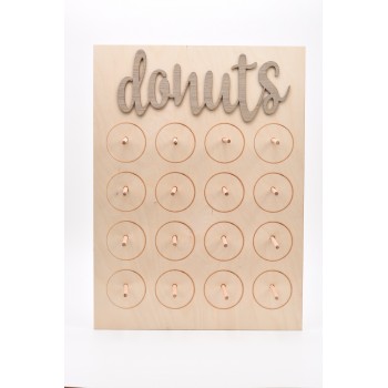 Επιτραπέζια ξύλινη βάση για Donuts 12 θέσεων 43*58cm