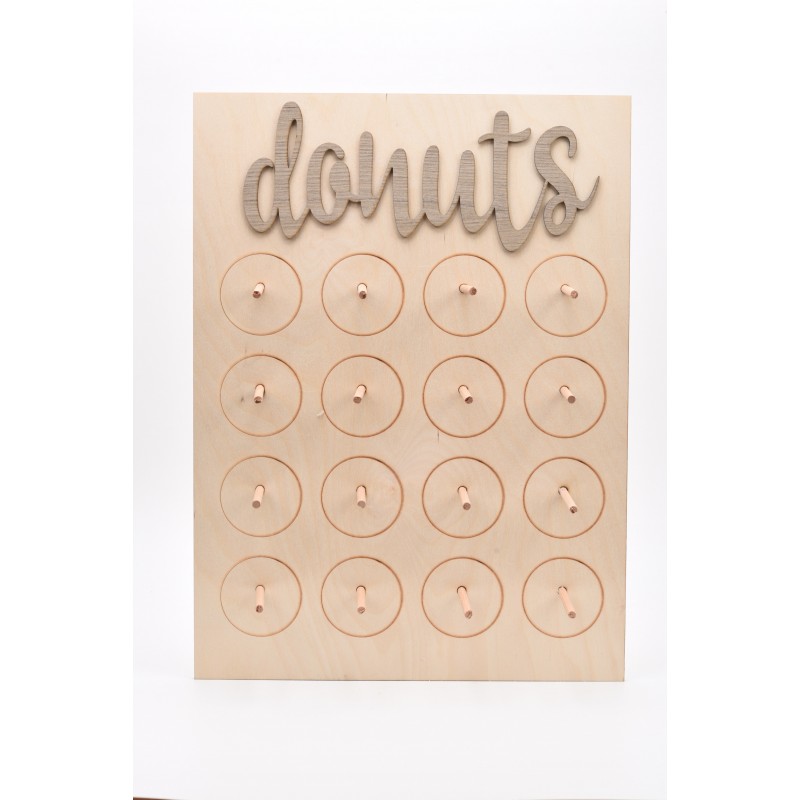 Επιτραπέζια ξύλινη βάση για Donuts 12 θέσεων 43*58cm