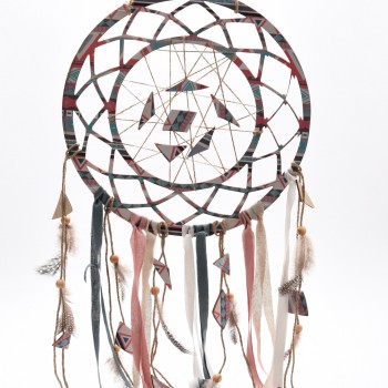 Ονειροπαγίδα Boho ροζ lasercut 35*1,30cm 